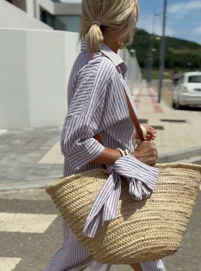 MADALINA - VESTIDO CAMISERO DE RAYAS