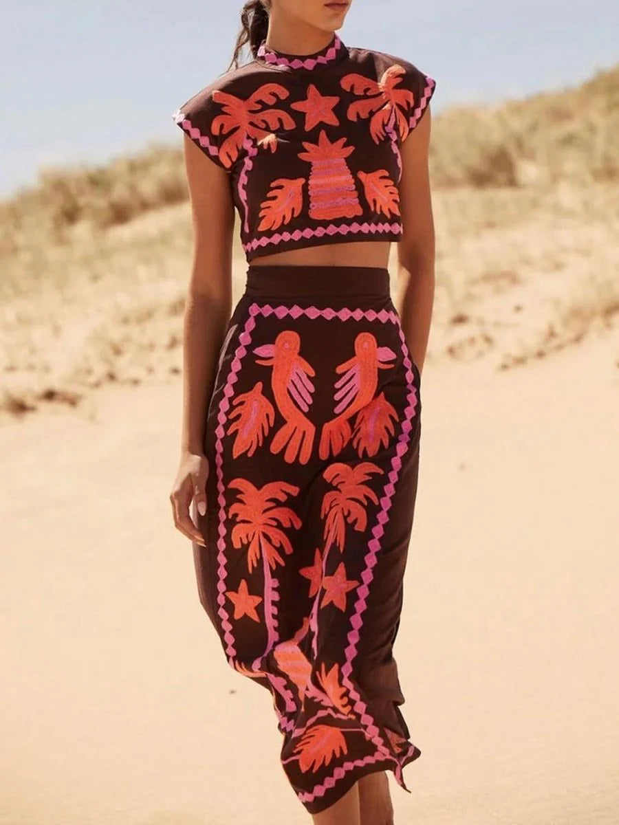 NOUR - CONJUNTO TOP Y FALDA