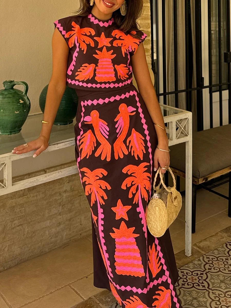 NOUR - CONJUNTO TOP Y FALDA