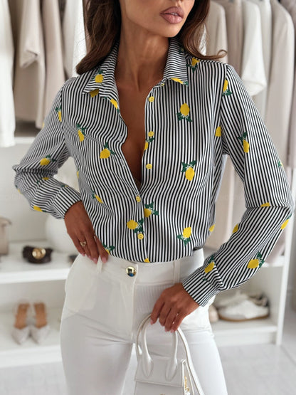 RUTH - CAMISA CON RAYAS ELEGANTE