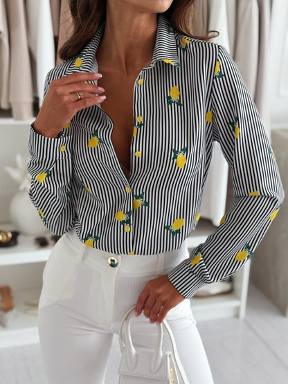 RUTH - CAMISA CON RAYAS ELEGANTE