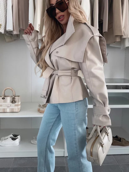 CLAUDIA - CHAQUETA CON CINTURÓN AJUSTADO