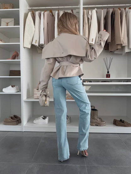 CLAUDIA - CHAQUETA CON CINTURÓN AJUSTADO