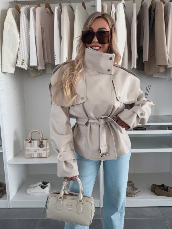 CLAUDIA - CHAQUETA CON CINTURÓN AJUSTADO