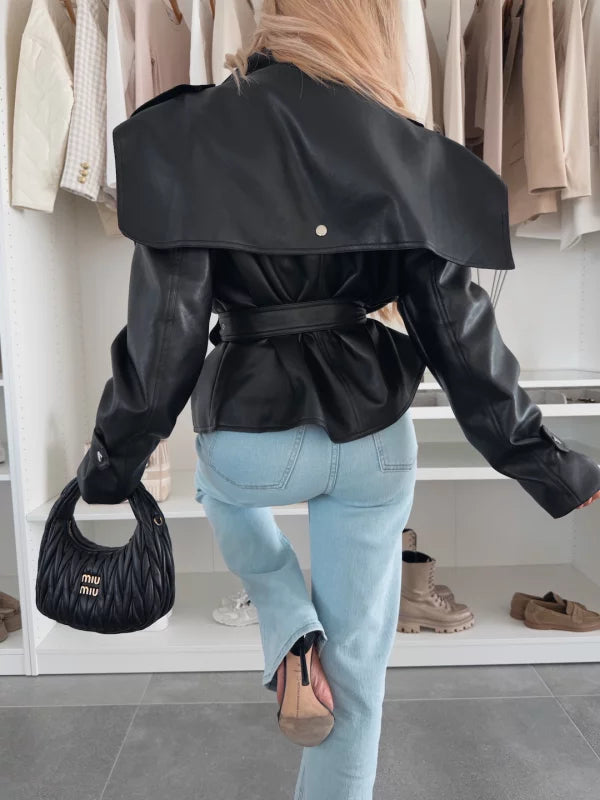 CLAUDIA - CHAQUETA CON CINTURÓN AJUSTADO