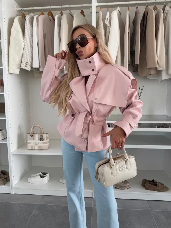 CLAUDIA - CHAQUETA CON CINTURÓN AJUSTADO