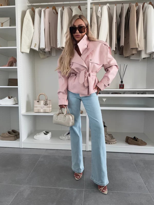 CLAUDIA - CHAQUETA CON CINTURÓN AJUSTADO