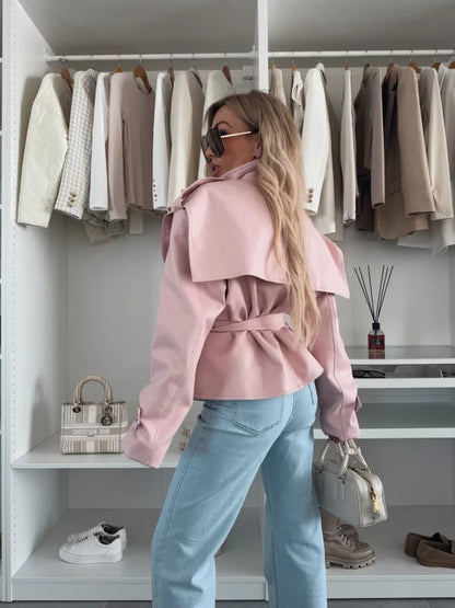 CLAUDIA - CHAQUETA CON CINTURÓN AJUSTADO
