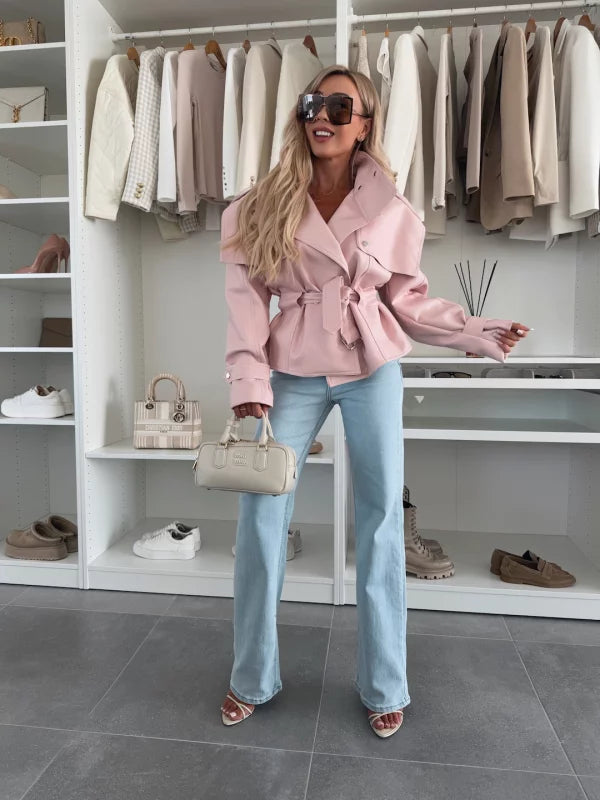 CLAUDIA - CHAQUETA CON CINTURÓN AJUSTADO