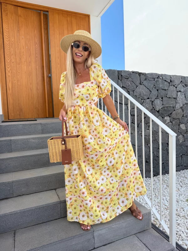 GENOVEVA - VESTIDO LARGO CON ESTAMPADO