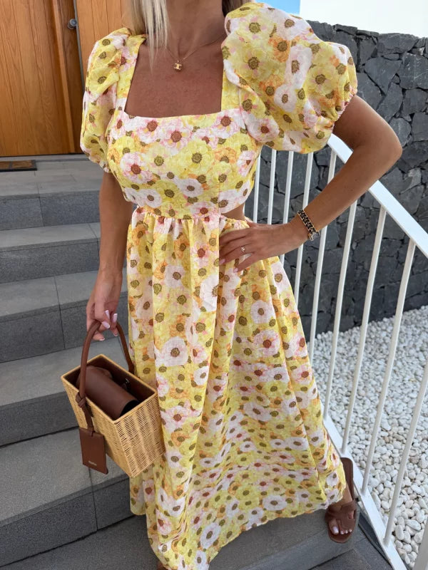 GENOVEVA - VESTIDO LARGO CON ESTAMPADO