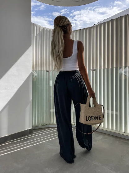 LINA - PANTALÓN HOLGADO DE VISCOSA