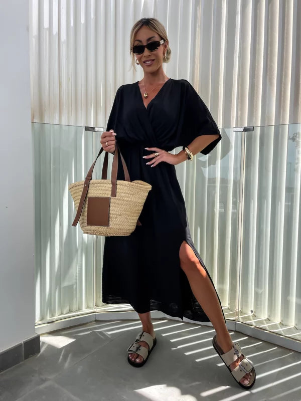 YAJAIRA - VESTIDO MIDI ELEGANTE