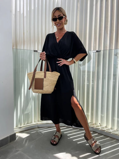 YAJAIRA - VESTIDO MIDI ELEGANTE