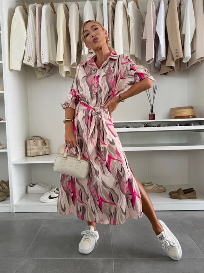 ANNA - VESTIDO MIDI MANGA LARGA