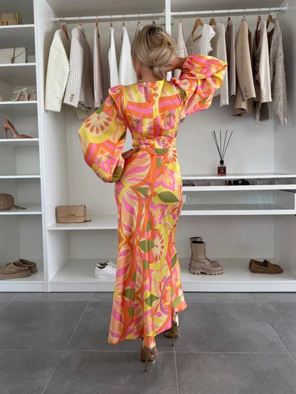 VIRGINIA - VESTIDO CON MANGAS ABULLONADAS