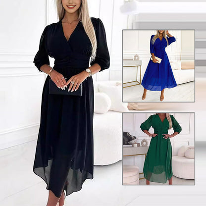 ANGELINA - VESTIDO CON MANGAS ABULLONADAS