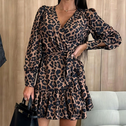 HIBA - VESTIDO CRUZADO ESTILO ANIMAL PRINT