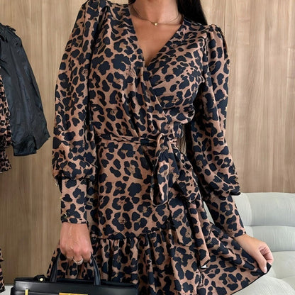 HIBA - VESTIDO CRUZADO ESTILO ANIMAL PRINT