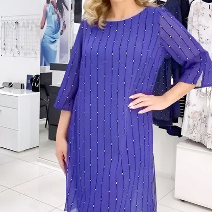 AMALIA - VESTIDO MIDI HOLGADO CON PEDRERÍA