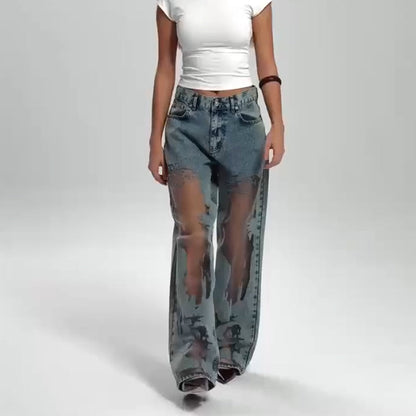 ALESSIA - JEANS ESTILO PATCHWORK VINTAGE