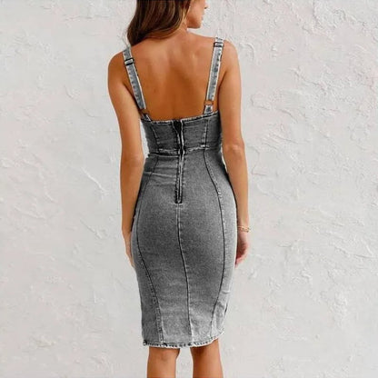 TRINIDAD - VESTIDO CON ABERTURA FRONTAL