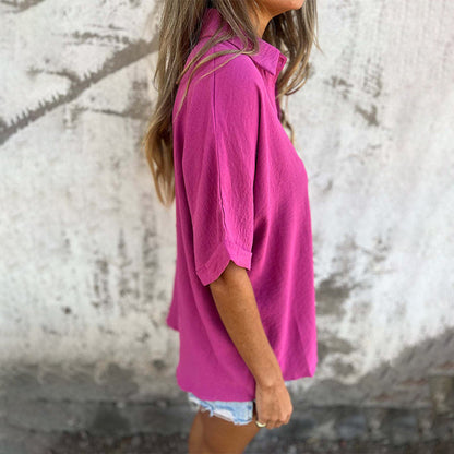 YURENA - BLUSA OVERSIZE DE BOTONES