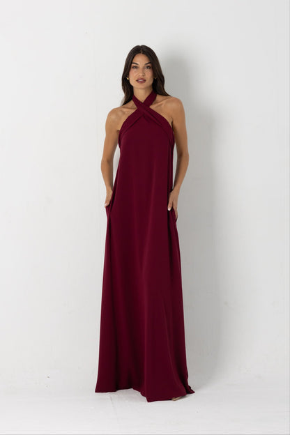 PAULINA - VESTIDO CON ESCOTE HALTER