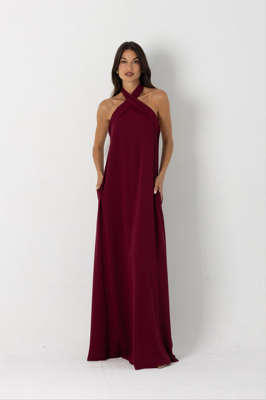 PAULINA - VESTIDO CON ESCOTE HALTER