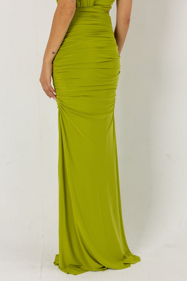 NICOL - VESTIDO FRUNCIDO ASIMÉTRICO