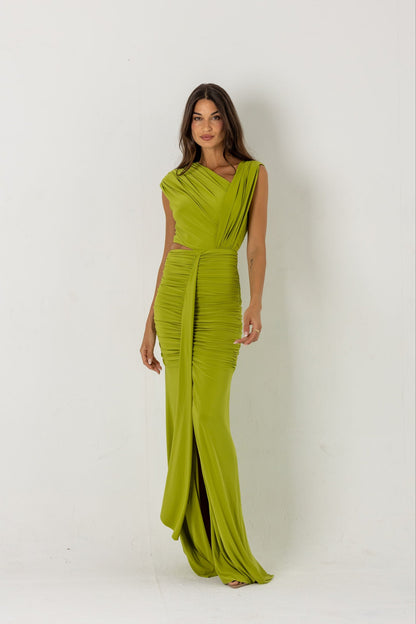 NICOL - VESTIDO FRUNCIDO ASIMÉTRICO