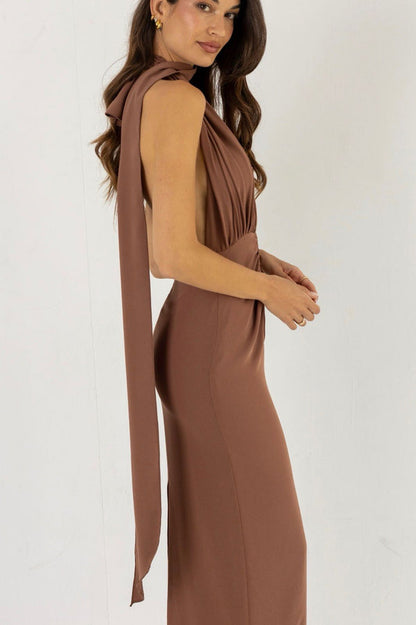 LURDES - VESTIDO CON ESCOTE HALTER