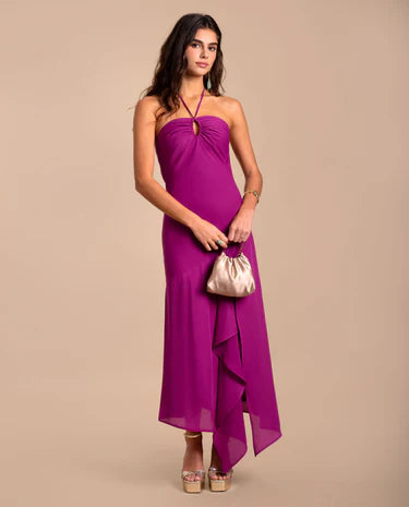 GÉNESIS - VESTIDO CON ESCOTE HALTER