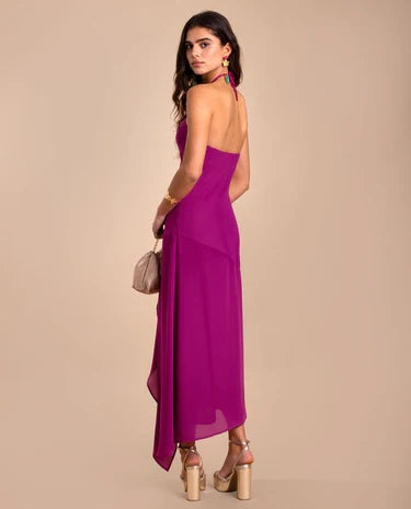 GÉNESIS - VESTIDO CON ESCOTE HALTER