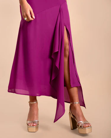 GÉNESIS - VESTIDO CON ESCOTE HALTER